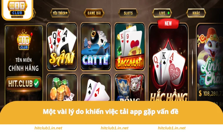 Một vài lý do khiến việc tải app gặp vấn đề